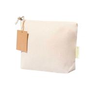 Generico 10 X Trousse per cosmetici in 100% cotone organico da 175 g/m² e cerniera AP722133-00 naturale 215×160×60 mm Pochette tela astuccio trucco per stampa sublimatica gadget