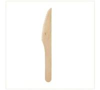 Generico 100 200 300 Coltelli in legno di betulla - monouso - biodeagradabili - 16 cm Posate compostabili 100% Naturale (300 pezzi)