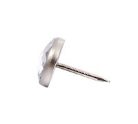 Generico 100 Pezzi Chiodi Tappezzeria Testa Cristallo per Mobili Bottoni Divano in Acrilico Bianco Accessori Decorativi senza Colla per Arredo Sofisticato