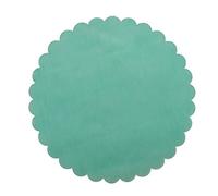Generico 100 Pezzi Velo Fata Fiore Organza Smerlato Tondo Verde Acqua cm 24