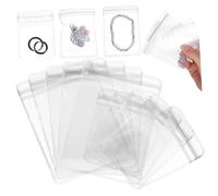Generico 100 Pz Busta sigillata in PVC borse di stoccaggio custodia per gioielli sigillante sacchetti per gioielli sacchetti per regali borse per orecchini sacchetti di gioielli trasparenti