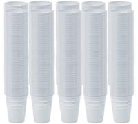 Generico 1000 Bicchieri Bianchi in Plastica per Acqua 200 CC 10 Confezioni da 100 pz Cadauna Bianco 200cc Bicchiere festa party casa