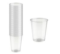 Generico 1000 Bicchieri trasparenti in Plastica per Acqua 200 CC 10 Confezioni da 100 pz Cadauna trasparente 200cc Bicchiere festa party casa