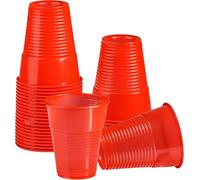 Generico 1000 Samicash Bicchieri Rossi Plastica 180 ml Bicchieri Plastica Rossi per Natale Capodanno Feste ed Eventi