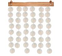 Generico 100pcs Round Shell Charms, 2 inch Flat Natural Shell with 2 Holes, Small Mussel Beads, White Coin Mother of Pearl Seashell Charms for Jewellery Making, Wind Chimes, DIY Craft Hanging