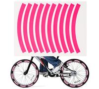 Generico 10pcs Adhesive Reflective Tape Adesivo di avvertimento per ciclismo riflettente bici Striscia nastro decorazione del cerchio della ruota auto bicicletta motocicletta