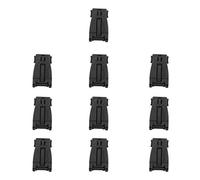 Genérico 10pcs Nero Molle In Nastro Clip Cinghia Di Collegamento Clip Del Sacchetto Zaino Fibbia