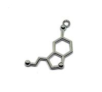 Generico 10X Ciondolo in Metallo SEROTONINA Molecola caffè BOMBONIERA Laurea