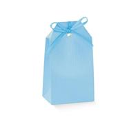 Generico 10X Fibra Azzurro Scatola Busta Tag portaconfetti BOMBONIERA