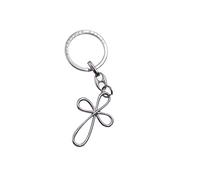 Generico 10X Portachiavi in Metallo Croce Elegante Infinito BOMBONIERA