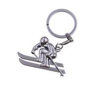 Generico 10X Portachiavi in Metallo Sci SCIATORE in Azione BOMBONIERA
