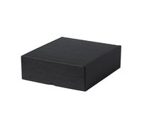 Generico 10X Scatola Regalo in Cartone Ondulato Nero 26.5x30x9 cm BOMBONIERA