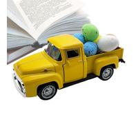 Generico 12.5cm Vintage Alloy American Pickup Truck Model | Easter Foam Egg Set With 6 Colorful Accessories | Mini Farmhouse Holiday Decor Collectible | Zinc Die-Cast Springtime Display Vehicle