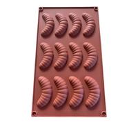 Generico 12 Cavity Silicone Baking Mold - Smooth Shape Candy Mold, Flexible Food Grade Chocolate And Butter | for Homemade Dessert Kitchen Pastry Cake Decorating Crafts