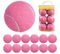 Generico 12 Confezioni di Palline da Tennis a Pressione Gomma Naturale per Rimbalzo Uniforme e Riduzione Urto Ideali Allenamento Partite Autografi Mostre