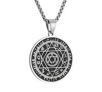 Generico 12 Costellazioni Collana con pendente con la stella di David per uomini Oro colore Israele Gioielli ebraici regalo di compleanno