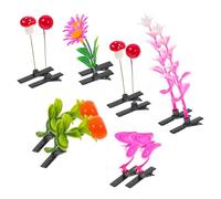 Generico 12 Pezzi forcina d'erba porta fiocchi per netto ragazza mini chiaro forcine di fiori clip di fiori fermagli per divertenti forcina per ragazze molletta Metallo