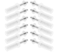 Generico 12 Pezzi Kit Guida per Porte a Soffietto Rullo Superiore e Perno | Supporto Stabile, Scorrimento Fluido, Molla Elastica 3/8 Pollici, Plastica e Metallo Bianco