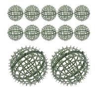 Generico 12 Pezzi Supporto per Palline Topiarie in Plastica Verde, 15cm, Forma Sferica, Facile da Montare, Supporto Stabile per Decorazioni da Giardino e Matrimonio, per Composizioni