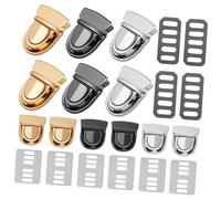 Generico 12 Set Fibbia Hardware per Sacchetti Serrature per borsette Blocco del Pollice della Borsa Chiusura alla Borsa Mini Blocco Pirata Fermagli e Chiusure per Borse Ferro da Stiro