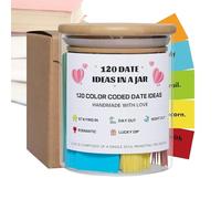 Generico 120 Date Idee in Un Barattolo Codificato di Idee di Appuntamenti | Data Night Idea | Ottimo Come Doni di Coppie per Il Fidanzato Romantico di Neo, Anniversario E Regalo di Nozze per Lui
