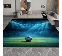 Generico 120 x 180 cm Tappeto Camera da Letto Blu, Luci Del Campo Da Calcio Calcio Tappeto Soggiorno Tappeti Antiscivolo Tappeti Salotto Moderno Morbidi Adatto per La Decorazione Domestica