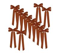 Generico 12Pcs Red Velvets Bows for Christmas Tree | Vintage Ribbon Christmas Bows Home Decorations,for Tree Garland Wreath Gift Wrapping Indoor Outdoor Holiday Wedding Party