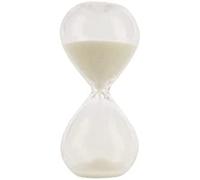 Generico 12x Clessidra bianca 10 cm 3 minuti, adatta per bomboniera: compleanno, battesimo, matrimonio, laurea. decorazione per la casa