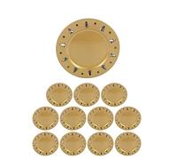 Generico 12x Sottopiatti Bordo INCISIONE ALBERI NATALE Colore ORO Bordo Liscio Tondo 33 cm cenone sotto Piatto Natalizio Capodanno Cena Aperitivo
