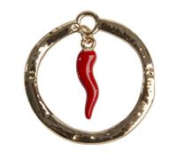 Generico 12X ZAMA Ciondolo Cornetto Cerchio Oro 3.5 cm Decorazione BOMBONIERA