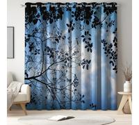 Generico 140 x 290 cm tende oscuranti camera, pannelli termici, occhielli moderni, Fotografia, Ramo Cielo, riduzione luce, isolamento termico, privacy, soggiorno, arredo casa, risparmio energetico