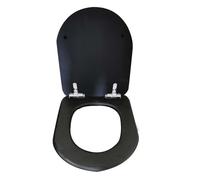 Generico 15 Modelli di Anello Universale for Sedile Ispessito, copriwater in Legno massello, Noce Nero, Acciaio Inossidabile, Ammortizzazione, Sedile con Cerniera cedevole(L)