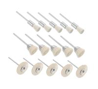 Generico 15 Pezzi Spazzole Polishing Lana per Utensili Rotativi Ruote Lucidatura Miniature per Pulizia e Finitura Pietre Dure