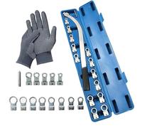 Generico 15 Piece Portable Replaceable Head Belt Wrenches Set, Universal Auxiliary Belts Tensioner Tool Kit, Universal Serpentine belt Tool Kit (1 set) (1PCS)