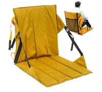 Generico 16.5x15.5 Inch Foldable Stadium Seat Cushion With Storage Pocket | Oxford Cloth Sponge Bleacher Pad | Portable Outdoor Event Chair Cushion | Lightweight Sports Bleacher Seat