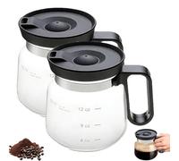 Generico 16 Oz Glass Coffee Mug - Coffee Pot Styl, Large Capacity Heatproof Glass Coffee Pot Mug, Mini Shape with Comfortable Grip Handle, For Hot Teas Hot Chocolate Iced (2-PCS)