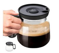 Generico 16 Oz Glass Coffee Mug - Coffee Pot Style, Coffee Cup That Looks Like A Coffee Pot, Heatproof Large Capacity, Comes with A Straw-Type Travel Lid