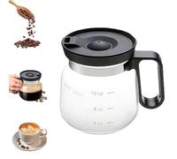 Generico 16 Oz Glass Coffee Mug - Coffee Pot Style，Heat-Resistant And Large Capacity Coffee Pot Mug，Spill-Proof Straw Lid，Teapot for Hot Tea、Chocolate, Hot And Cold Drinks (1)
