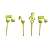 Generico 16 Pezzi di plastica Riutilizzabile Colorata Forma Nota Musicale Cibo Frutta forchetta Picks Set per la Festa a casa Confortevole e rispettoso dell'ambiente Agile e Professionale.
