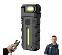 Generico 180° Rotating Head LED Work Light - Mini EDC Keychain Flashlight with Magnetic Base & Dual Beam - USB-C Rechargeable Pocket Torch for Emergency/Camping (1pcs)