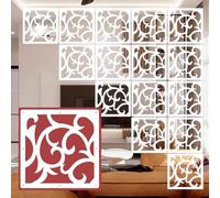 Generico 19 Pannelli divisori Decorativi per Ambienti, Motivo a Intaglio Cavo, schermi divisori per la Privacy per Camera da Letto, Sala da Pranzo, Cucina, Ufficio, Studio - Elegante Decorazione mura