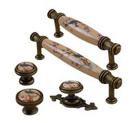 Generico 1pc manopole in ceramica modello uccello armadio comò bambini bambino tira maniglie delle porte guardaroba dei cassetti dell'armadio(Bird 202-CC76mm)