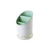 Generico 1pc Posate Titolare di Stoccaggio Scolapiatti di Plastica Contenitori di Scarico Stendino Da Tavola Coltello Da Tavola Cucchiaio Forchetta Contenitore Attrezzo Della Cucina(Light green)