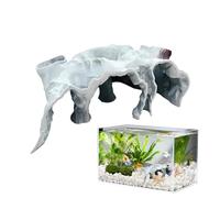 Genérico 1x Fish Tank Hideouts - Aquarium Cave | Aquarium Underground Tunnel Cave | Harmonious Hideaway Shelter Landscape | Versatile Fish Tank Decorations For Small Cichlid Betta Guppy Reptile