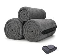 Generico 2+1 Pcs MagicDrys Twist-Weave Microfiber Car Towel - Streak-Free, Scratch-Safe, Ultra-Absorbent, for Cars Motorcycles (2 Pcs Extra-Large + 1 Pcs Small)