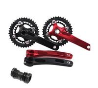 Generico 2 * 10S, Compatibile con guarnitura 26T 38T Doppia velocità Mountain Bike 104/64 Set di for Bicicletta 20S(Crankset-BB,Red)