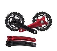 Generico 2 * 10S, Compatibile con guarnitura 26T 38T Doppia velocità Mountain Bike 104/64 Set di for Bicicletta 20S(Crankset,Red)