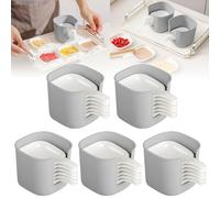 Generico 2/3/4/5 Set Dipping Sauce Plate and Holder, Plastic Dipping Dish, Soy Sauce Dish, Mini DippingBowls with Handle, for Ketchup, Soy, Barbecue and Party Dinner (5set)