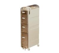 Generico 2/3/4 Livelli Mobiletto Bagno Salvaspazio Stretto, Organizer Da Bagno Stretto, Con Torre Di Cassetti Portaoggetti And Ruote, Per Bagno Ecc(White,4 tier)