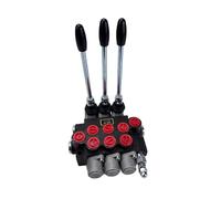 Generico 2/3 Bobine 11GPM 3600PSI Valvola di controllo idraulica direzionale a doppio effetto Adatto for il motore del cilindro della pompa(3 Spools)